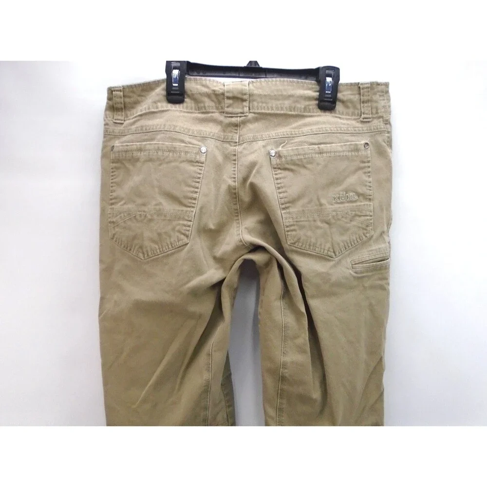 Kuhl Kanvus Jean Men's Size 34 (34x29) Vintage Patina Dye Hiking Pants Tan - Picture 9 of 13